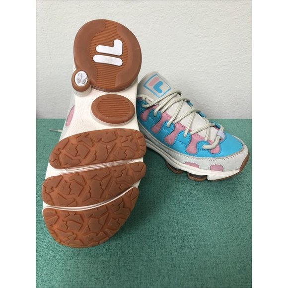 Fila Air 2 White Turquoise Pink Athletic Sneaker - Picture 3 of 4